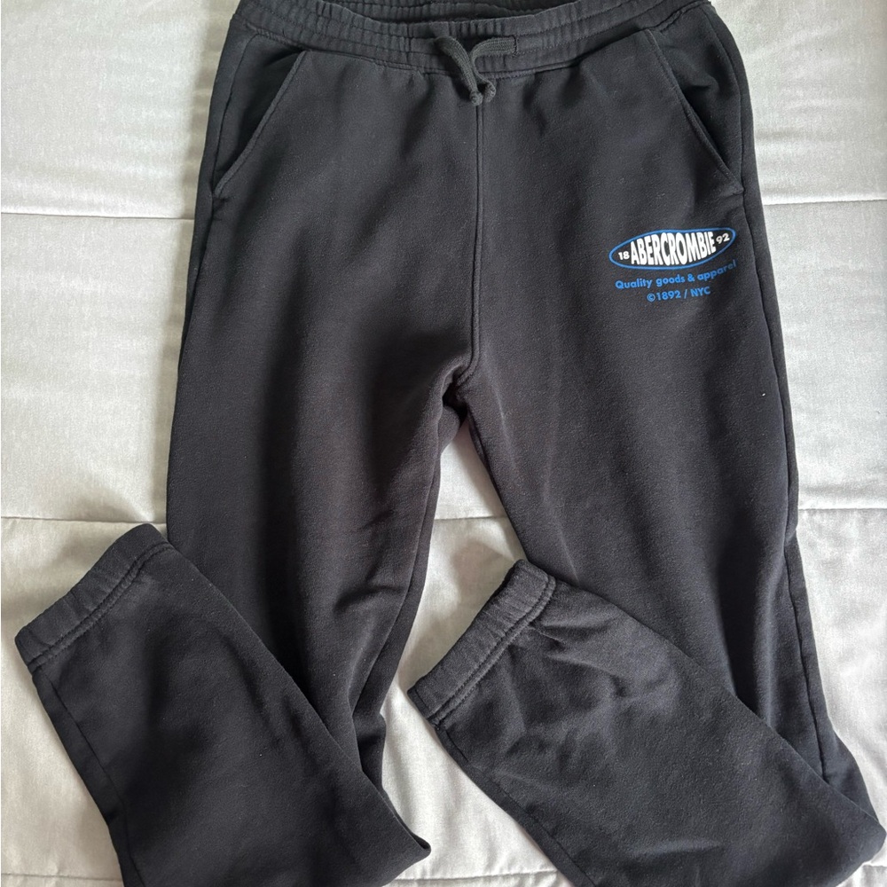 Abercrombie Kids Charcoal Joggers with Blue Logo